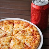Small Cheese Pizza & Can of Soda Lunch
