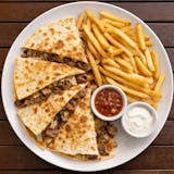 Steak Quesadilla with Fries Lunch