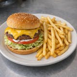 Cheeseburger w/ff (Mayo, lettuce, and tomato.)