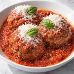 Side of Meatball with Parmesan Cheese & Marinara Sauce