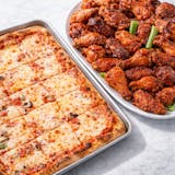 Full Tray Cheese Pizza & 40 Wings 