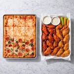 Half Tray Cheese Pizza & 20 Wings 