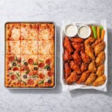Half Tray Cheese Pizza & 20 Wings 