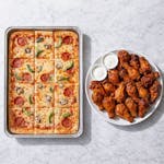 Half Tray Cheese Pizza & 20 Wings  