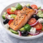 Greek Salad with Salmon 