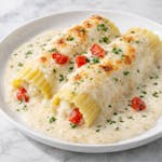 Kid's Manicotti with Alfredo Sauce