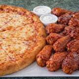 LARGE 17'' CHEESE PIZZA & 20 WINGS SPECIAL