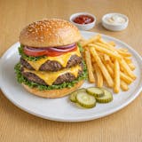 Homemade Double Cheeseburger
