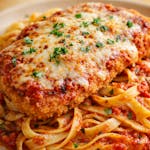 Pasta with Chicken Cutlet Parm