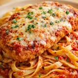 Pasta with Chicken Cutlet Parm