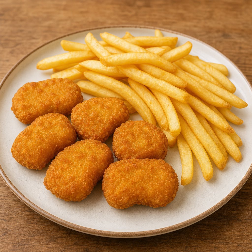Chicken Nuggets With French Fries