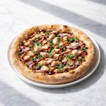 BBQ Chicken Gluten Friendly Pizza with No Red Sauce