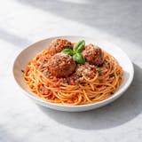 Spaghetti with (3-2oz) Meatballs