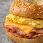 #10 Bagel, American Cheese, Egg, Ham Breakfast
