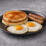 #3 2 Pancakes, 2 Eggs, 2 Sausage Breakfast