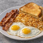 #4 2 Eggs, 2 Bacon, Hashbrowns & Toast Breakfast