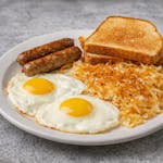 #4 2 Eggs, 2 Sausage, Hashbrowns & Toast Breakfast