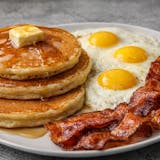 #5 3 Pancakes, 3 Eggs, 3 Bacon Breakfast