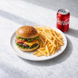Cheeseburger, French Fries & One Can of Soda Lunch Special 