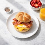 Egg Sandwich with Bacon on Kaiser Roll Breakfast 