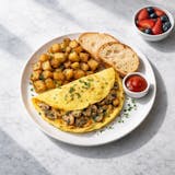 Mushroom Omelets Breakfast 