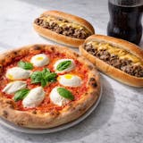 One Large Plain Pizza, Two Cheesesteaks & One 2 Liter Soda Special 