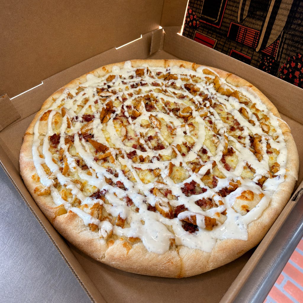 Chicken Bacon Ranch White Pizza