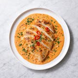 Grilled Chicken with Homemade Spicy Cream Sauce 