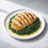 Low Carb Chicken over Sautéed Spinach