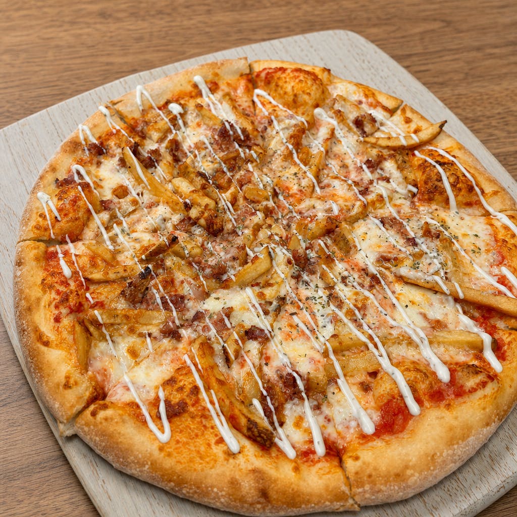 Jersey-Style French Fry Pizza