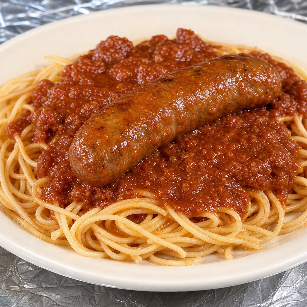 Spaghetti with Italian Sausage Link