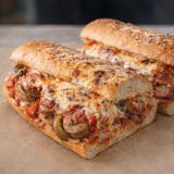 Sausage & Peppers Parm Grinders