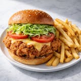 Fried Chicken Sandwich with Fries