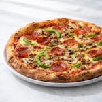 Cheese, Sausage, Mushroom, Green Pepper & Pepperoni Pizza