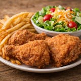4-Pieces Chicken Dinner with French Fries & Side Salad Tuesday Special