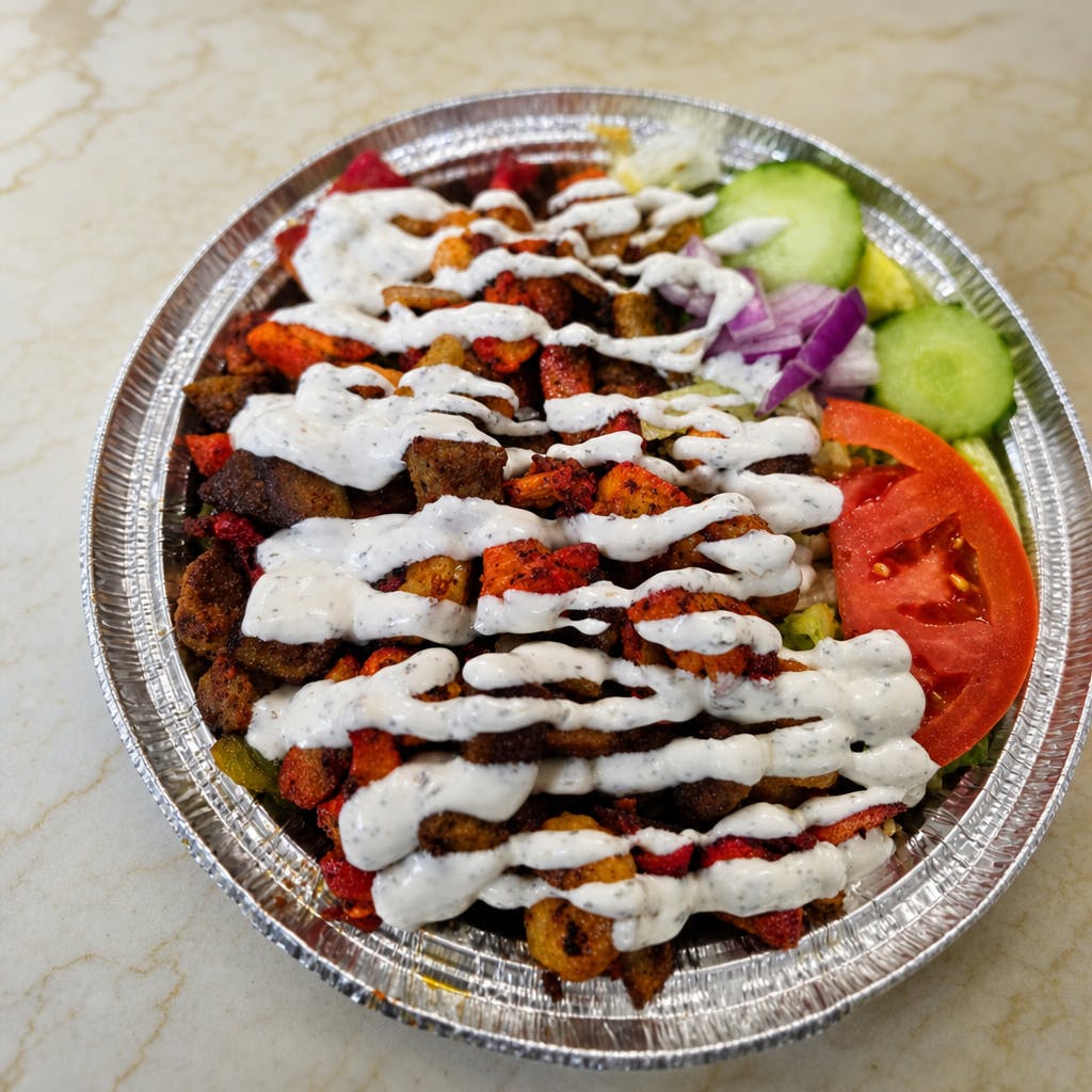 Chicken & Lamb Mix over Rice Platter
