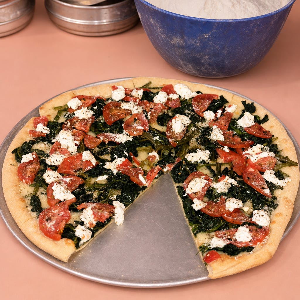 Spinach Pizza Slice
