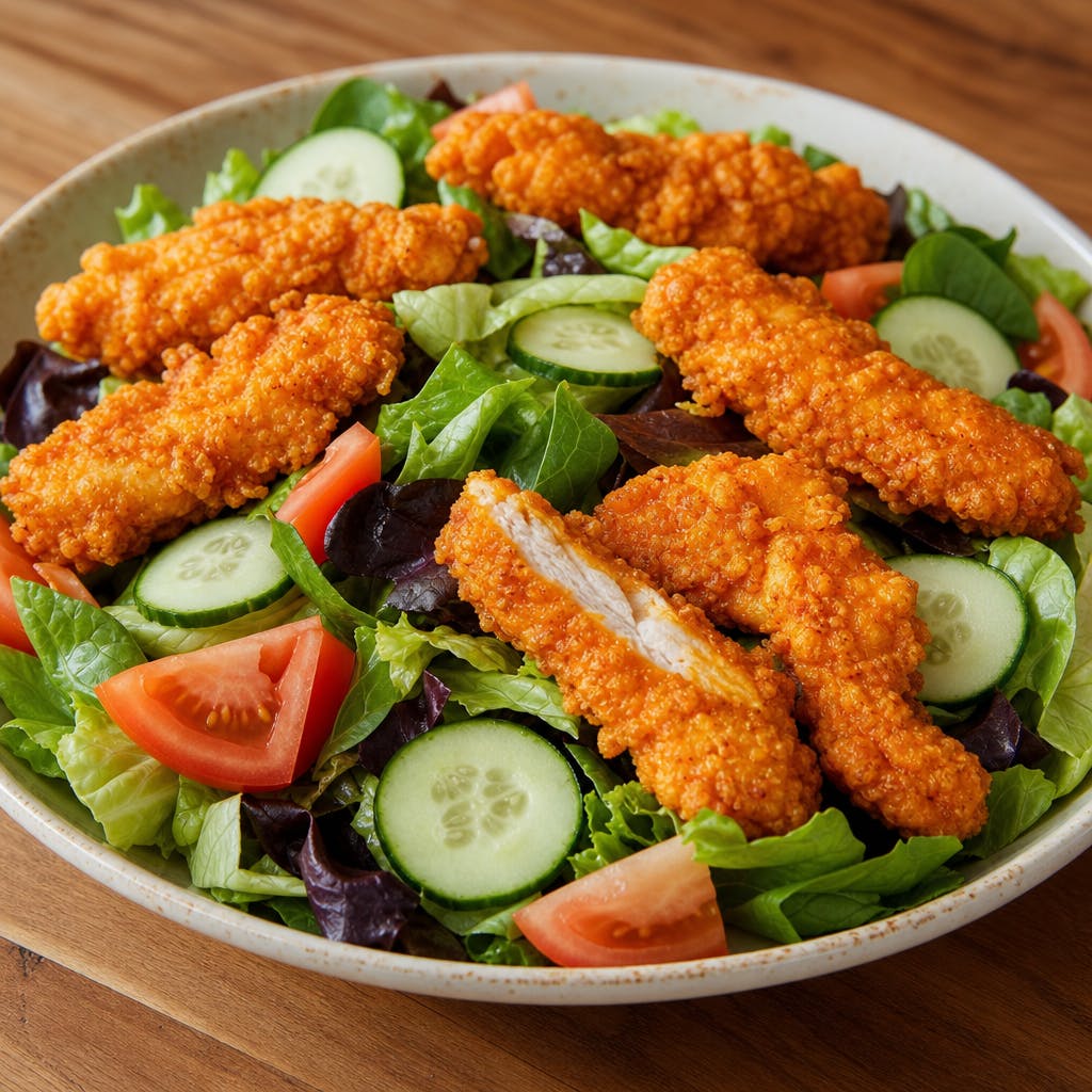 Garden Salad with Buffalo Tenders