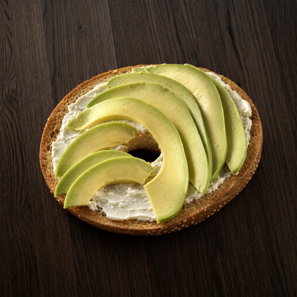 Cream Cheese & Avocado Bagel