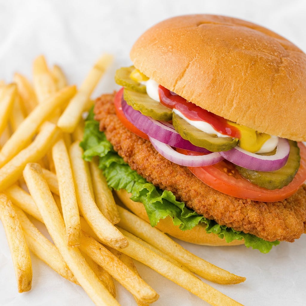 Chicken Burguer with Fries