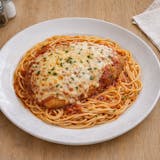 Chicken Parmigiana with Spaghetti