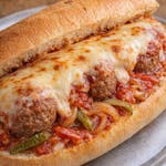 Meatball, Peppers & Onions Parmigiana Sub