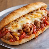 Sausage, Peppers & Onions Parmigiana Sub