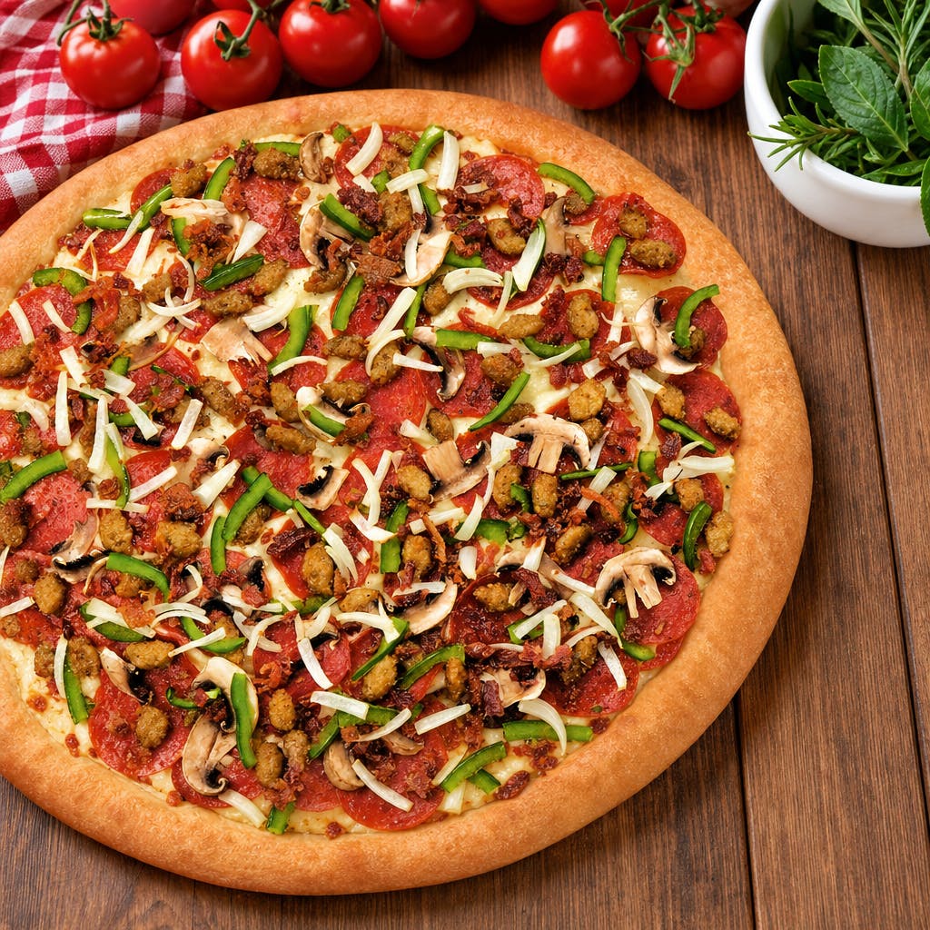 Deep Dish The Works Crustless Pizza