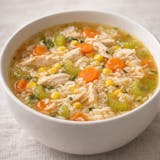 Homemade Chicken Soup with veggies and rice 