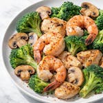 Chicken, Broccoli, Mushrooms & 4 Pieces of Shrimps - Lunch