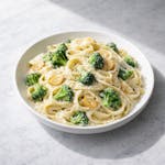 Fettuccine Alfredo with Broccoli & Garlic