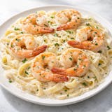 Fettuccine Alfredo with Jumbo Shrimp