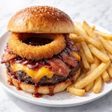 Texas Burger with Fries