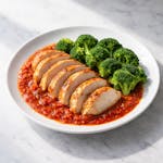 Chicken with Sauce &  Broccoli 